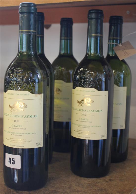 5 bottles of 2002 Chevaliers Daymon white wine